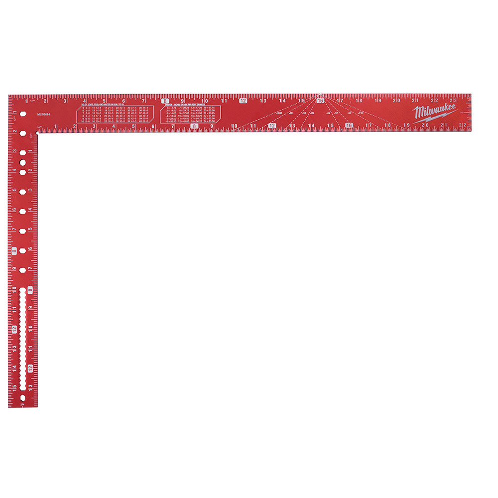MILWAUKEE MLSQ024 16" x 24" Aluminum Framing Square - Image 2