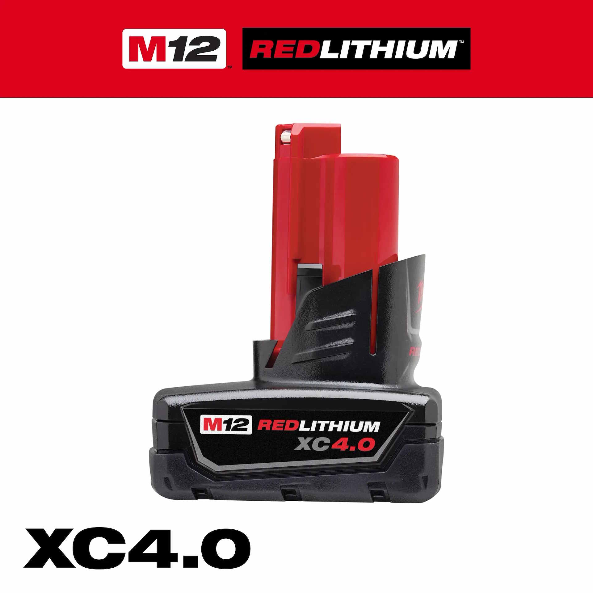 MILWAUKEE 48-11-2440 M12 RedLithium 4.0Ah Battery Pack - Image 2