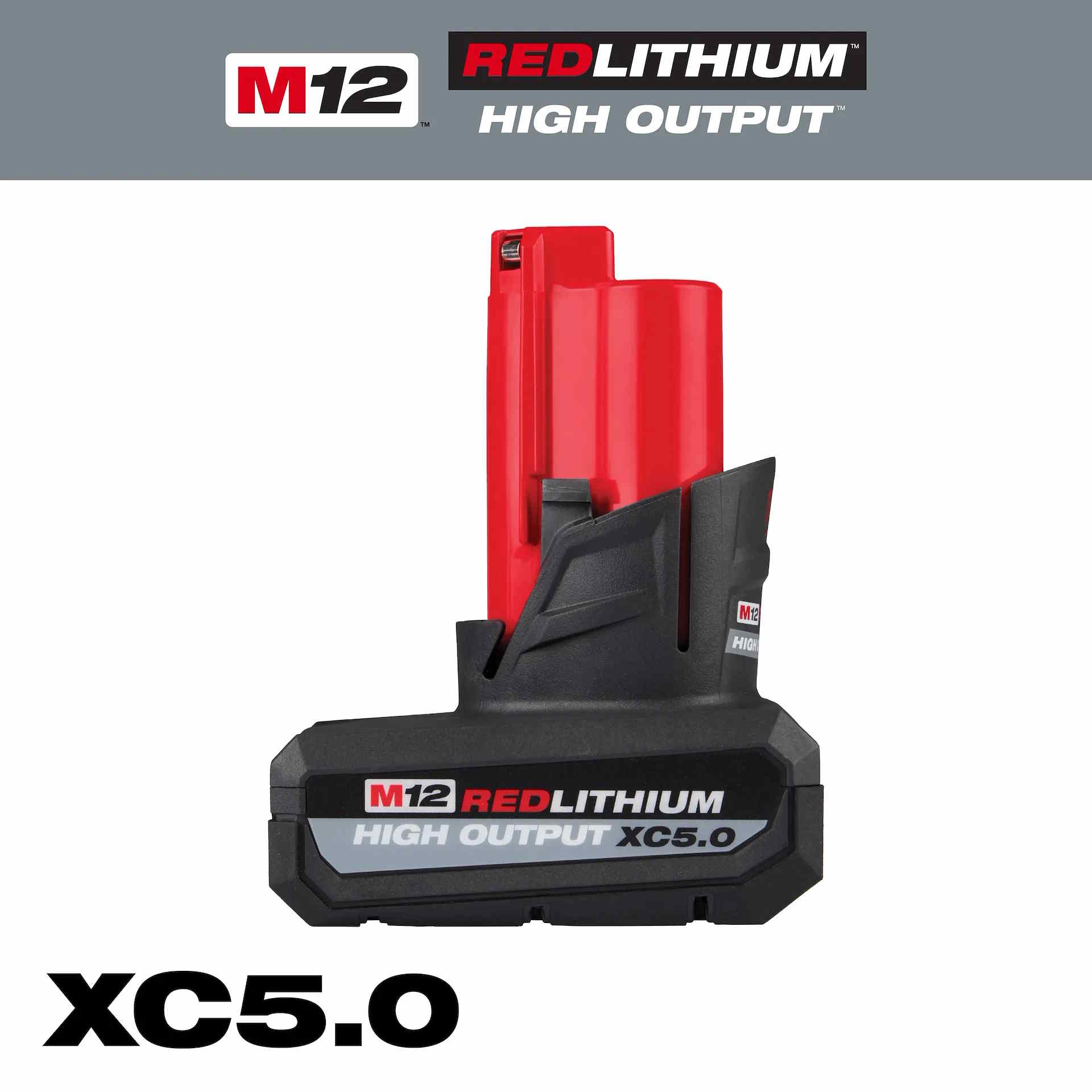 MILWAUKEE 48-11-2450 M12 REDLITHIUM™ HIGH OUTPUT™ XC5.0 Battery Pack - Image 2