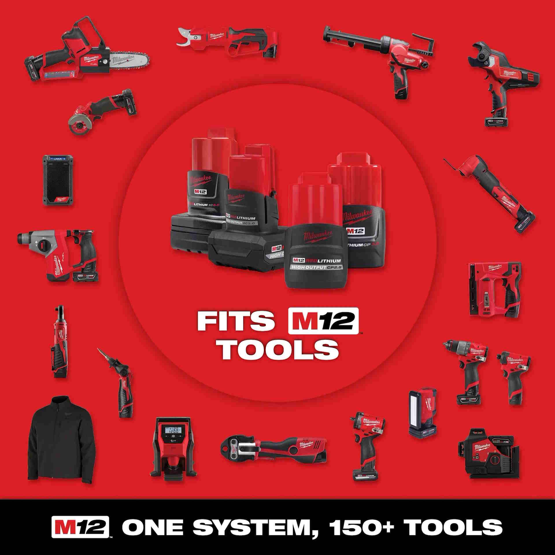 MILWAUKEE 48-11-2450 M12 REDLITHIUM™ HIGH OUTPUT™ XC5.0 Battery Pack - Image 11