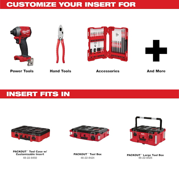 MILWAUKEE 48-22-8451 Packout Customizable Foam Insert - Image 3