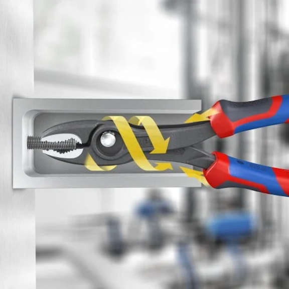 KNIPEX 82 02 200 SBA TwinGrip 8" Slip Joint Pliers - Comfort Grip - Image 8