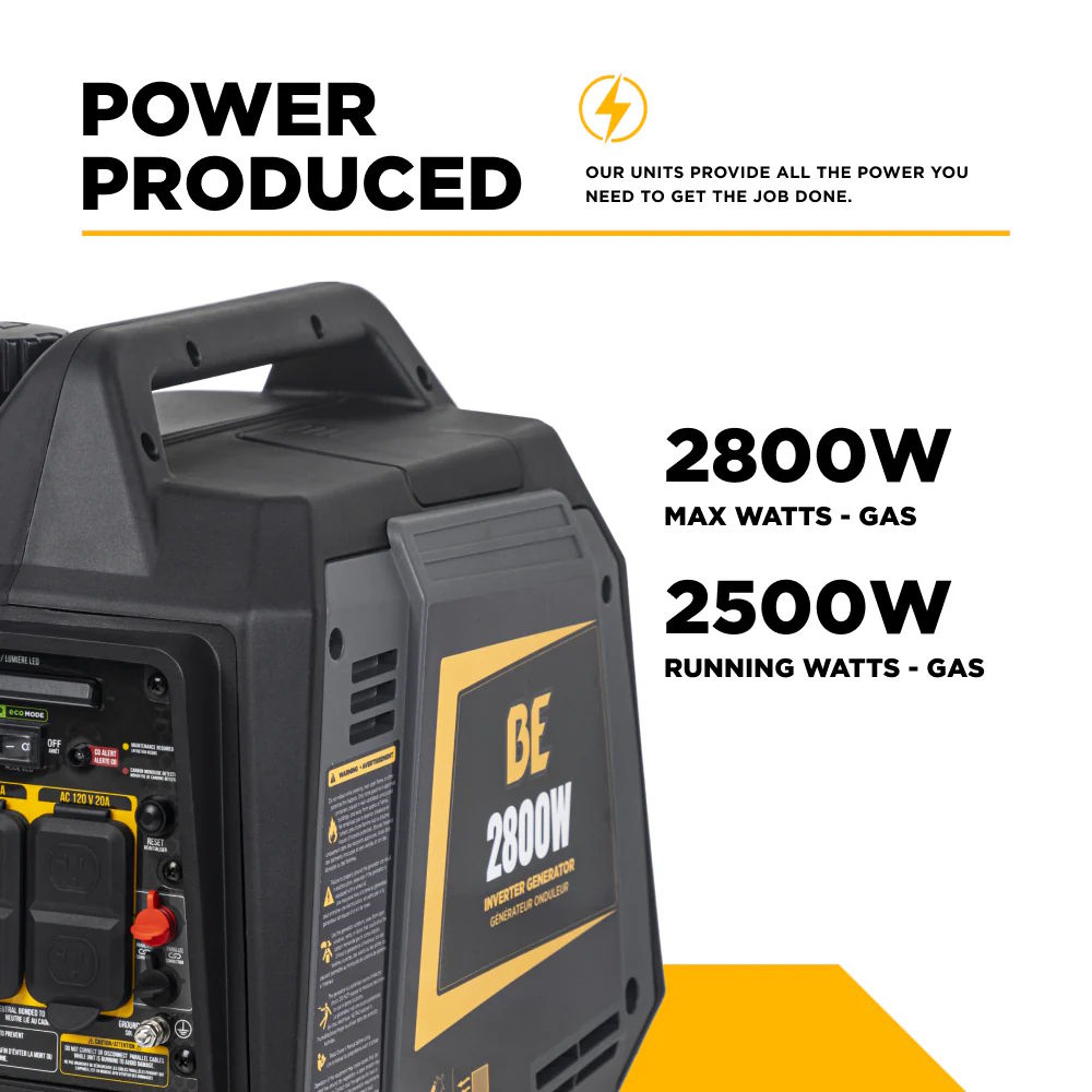 BE BE2800I Inverter Generator 2800W 145cc Gasoline 120 - Image 3