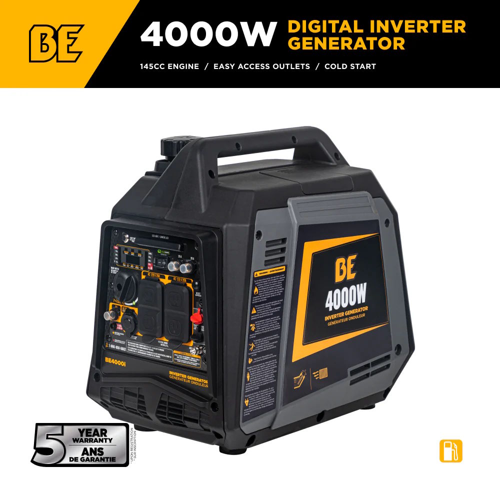 BE BE4000I Inverter Generator 4000W 145cc Gasoline 120V - Image 2