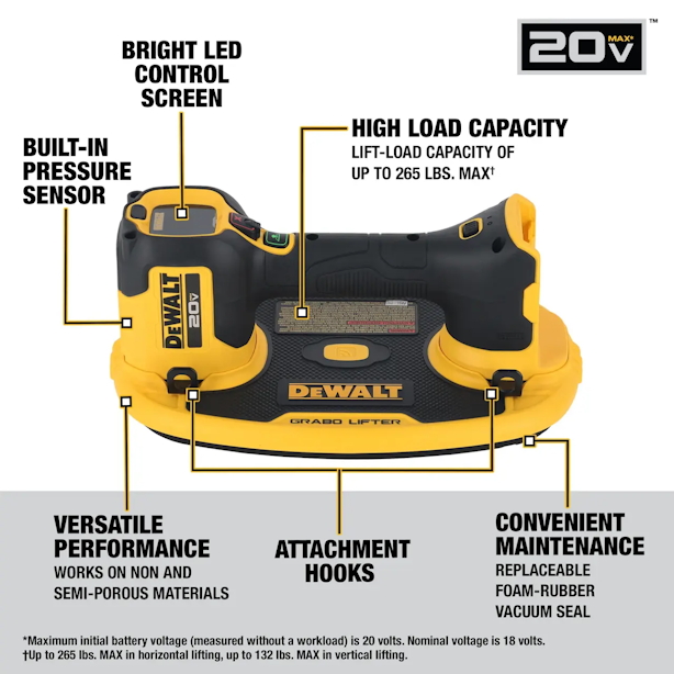 DEWALT DCE592B 20V GRABO Lifter (Tool Only) - Image 6