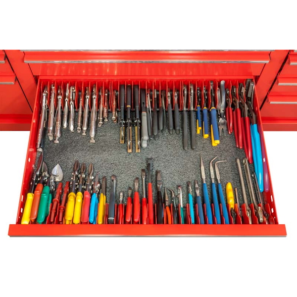 ERNST ER-5500 No-Slip 10 Tool Plier Organizer - Red/Black - Image 3