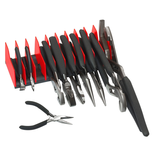 ERNST ER-5500 No-Slip 10 Tool Plier Organizer - Red/Black - Image 4