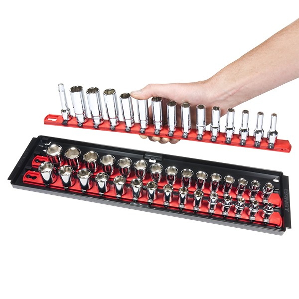 ERNST ER-8450 3 Rail Twist Lock Socket Boss 18" Red - 1/4" 3/8" & 1/2" - Image 4