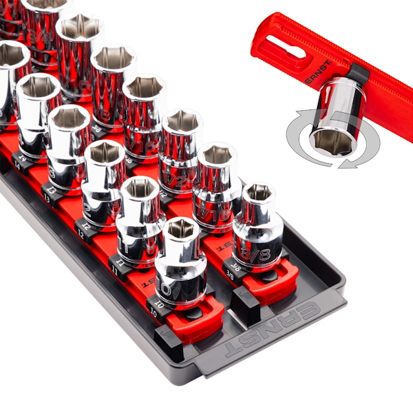 ERNST ER-8454 2 Rail Twist Lock Socket Boss 18" Red - 1/2" - Image 3