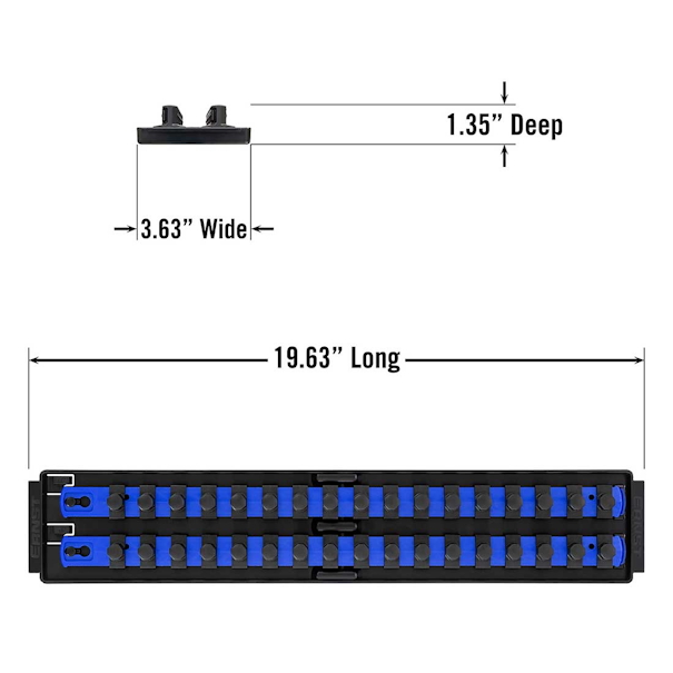 ERNST ER-8457 2 Rail Twist Lock Socket Boss 18" Blue - 1/2" - Image 2