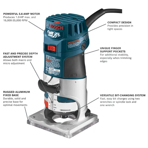 BOSCH PR20EVS Variable Speed Palm Router - Image 2