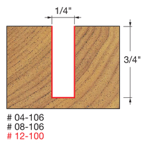 FREUD 04-106 1/4" Double Flute Straight Bit - Image 2