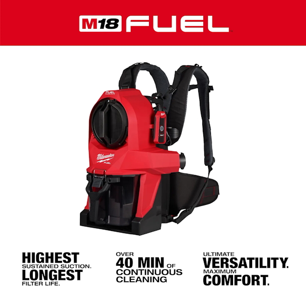 MILWAUKEE 0895-20 M18 FUEL™ 3-in-1 Backpack Vacuum - Image 2