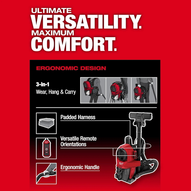 MILWAUKEE 0895-20 M18 FUEL™ 3-in-1 Backpack Vacuum - Image 7