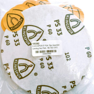 KLINGSPOR 105392 6" PSA 15pc Assorted Sanding Disc Pack - 60,100,120G