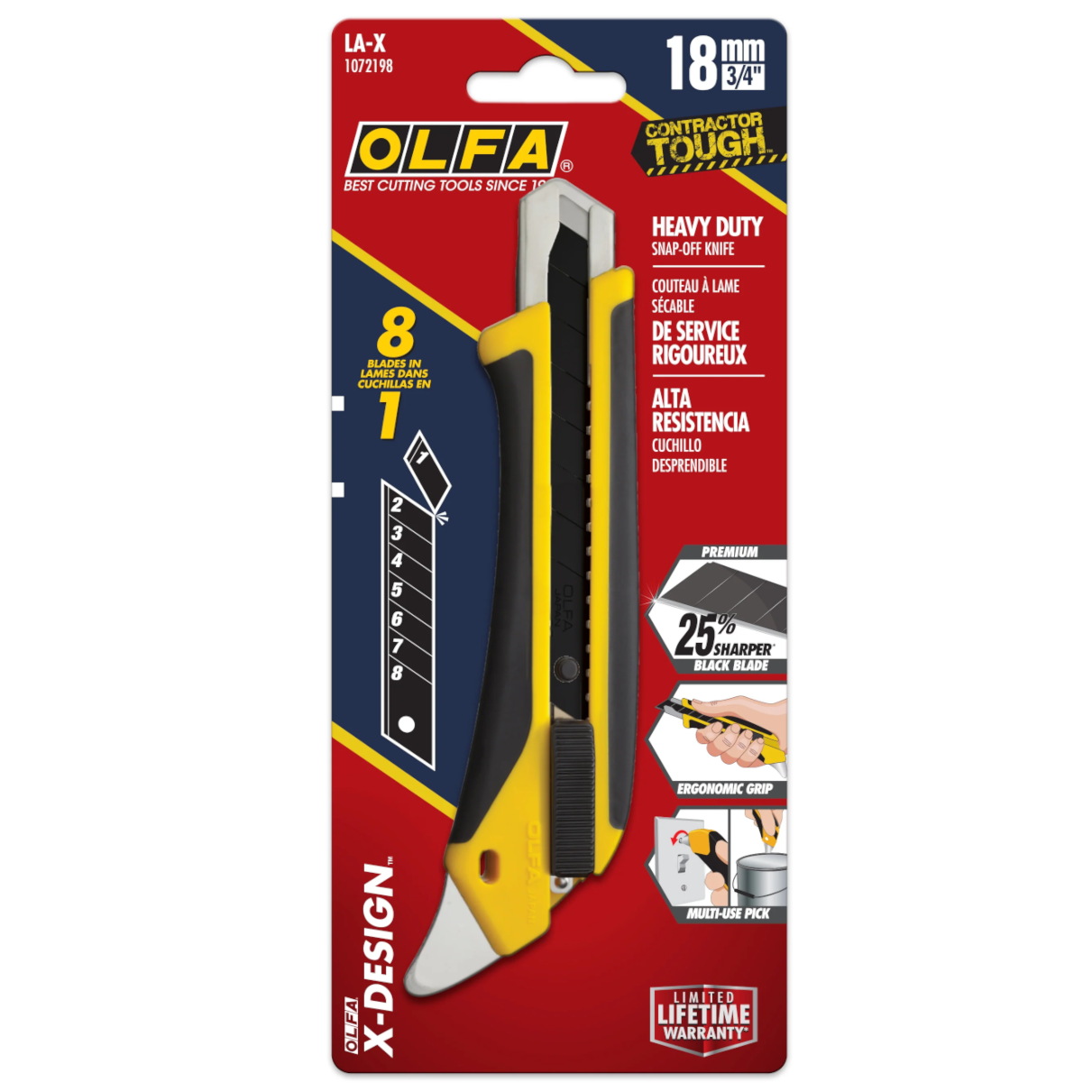 OLFA 1072198 LA-X 18mm Auto-Lock Utility Knife - Image 3