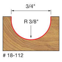 FREUD 18-112 3/8" Radius Round Nose Bit - Image 2