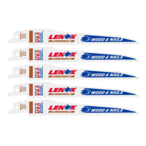 LENOX 20572656R 6"x3/4" 6TPI Bi-Metal Nail Embedded Wood Recip 5PK