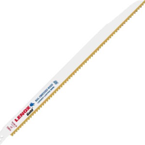 LENOX 21061156GR 12"x3/4" 6TPI Gold Power Arc Nail Embedded Wood Recip 5PK