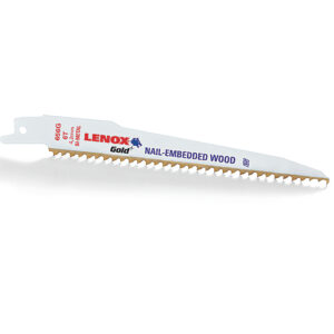 LENOX 21062956GR 9" x 3/4" 6TPI Gold Power Arc Nail Embedded Wood Recip 5PK