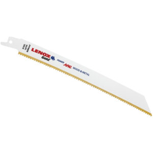 LENOX 21065810GR Recip Blades Gold Power Arc 10TPI, Demolition, 8" x 3/4" 5PK
