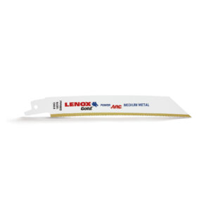 LENOX 21069618GR 6"x3/4" 18TPI Gold Power Arc Medium Metal Cutting Recip 5PK