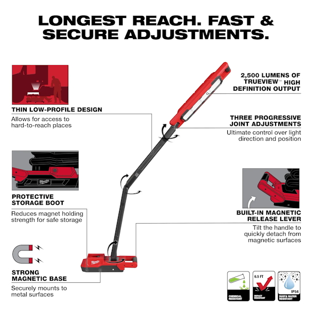 MILWAUKEE 2129-20 M18™ Magnetic Extendable Boom Light - Image 2