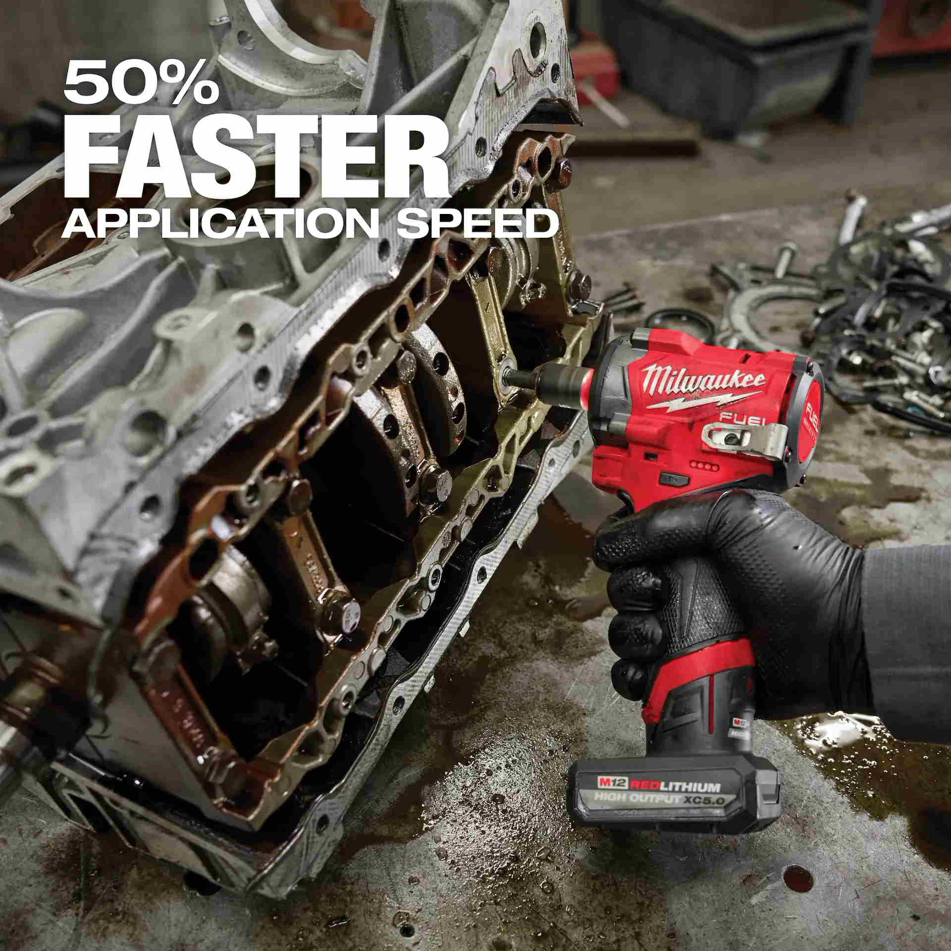 MILWAUKEE 2562-20 M12 FUEL™ Stubby 3/8" Impact Wrench (Tool Only) - Image 11