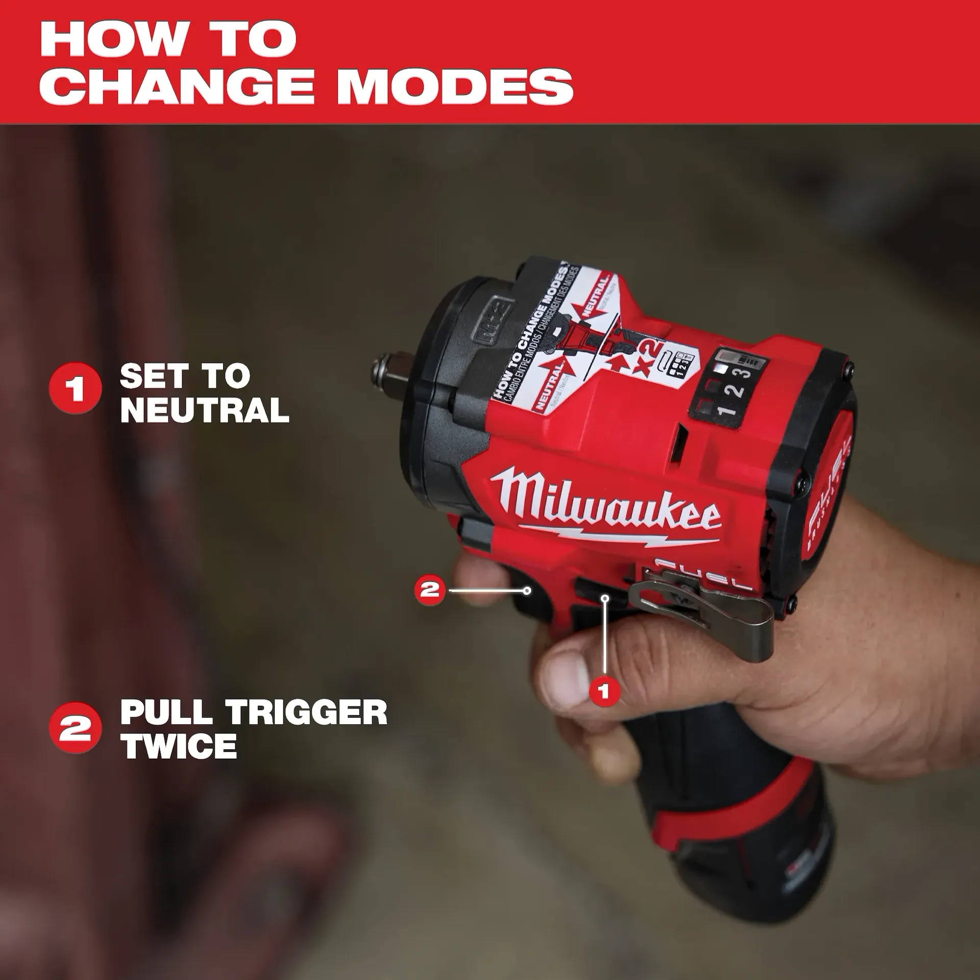 MILWAUKEE 2562-20 M12 FUEL™ Stubby 3/8" Impact Wrench (Tool Only) - Image 8