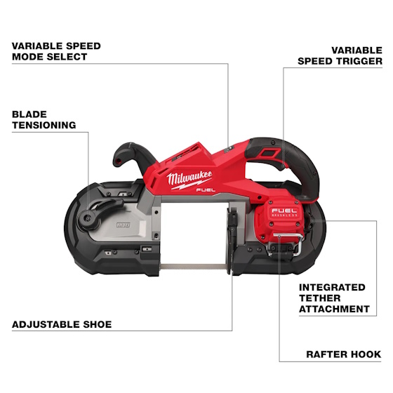 MILWAUKEE 2929-22 M18 Fuel 5" x 5" Deep Cut Band Saw Kit - Image 3