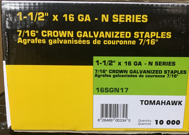 STAPLES 30-716112 1-1/2" Long 7/16" Crown Sheating Staples 10000/Box N17 - Image 2