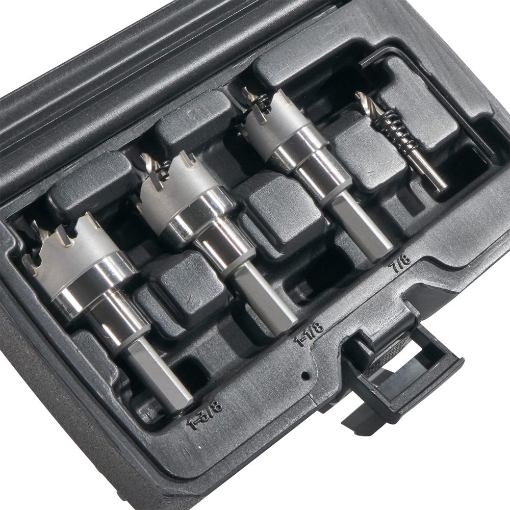 KLEIN 31872 Carbide Hole Cutter Set with Heavy Duty Carry Case, 4PC - Image 4