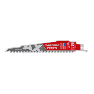 MILWAUKEE 48-00-5221 6" 5 TPI Ax Carbide Sawzall Blade
