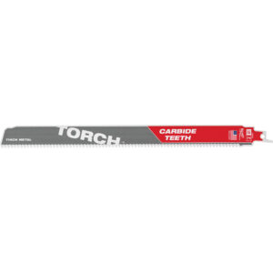 MILWAUKEE 48-00-5503 12" 7TPI Torch Recip Blades Carbide Metal-cutting 5PK
