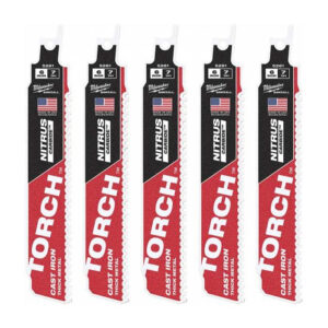 MILWAUKEE 48-00-5561 6" 7 TPI Torch Sawzall Blade w/Nitrus Carbide 5PK