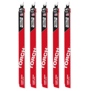 MILWAUKEE 48-00-5563 12" Torch Sawzall Blade w/Nitrus Carbide 5PK