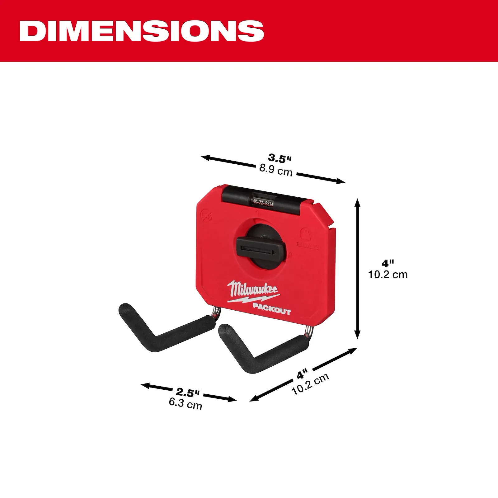 MILWAUKEE 48-22-8334 PACKOUT 4" Straight Hook - Image 6