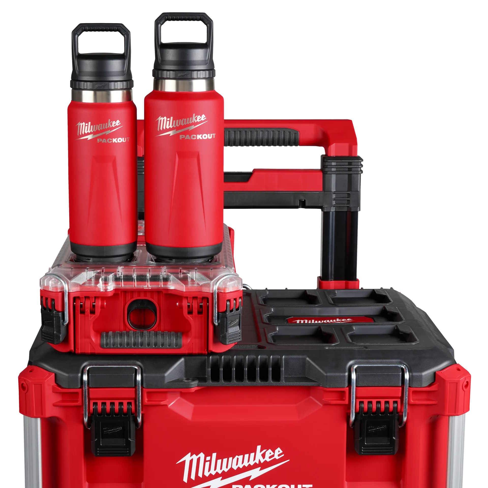 MILWAUKEE 48-22-8396R PACKOUT 24oz Insulated Bottle with Chug Lid - Red - Image 6