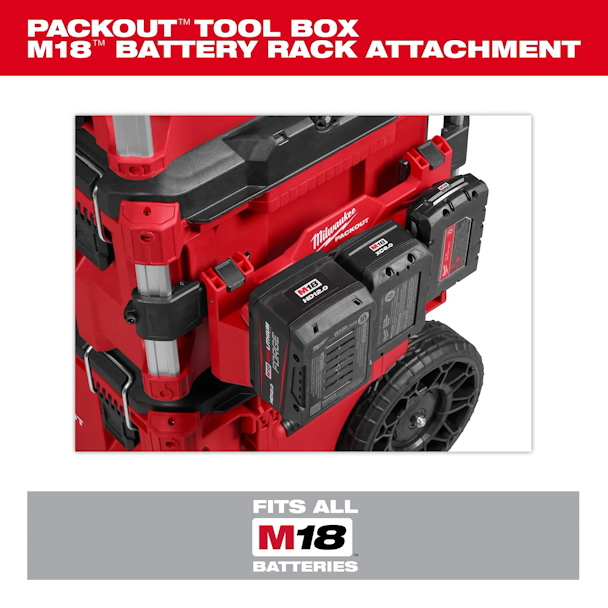 MILWAUKEE 48-22-8603 PACKOUT Tool Box M18 Battery Rack Attachment - Image 5