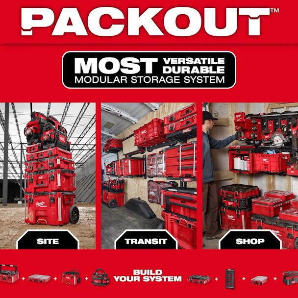 MILWAUKEE 48-22-8603 PACKOUT Tool Box M18 Battery Rack Attachment - Image 9