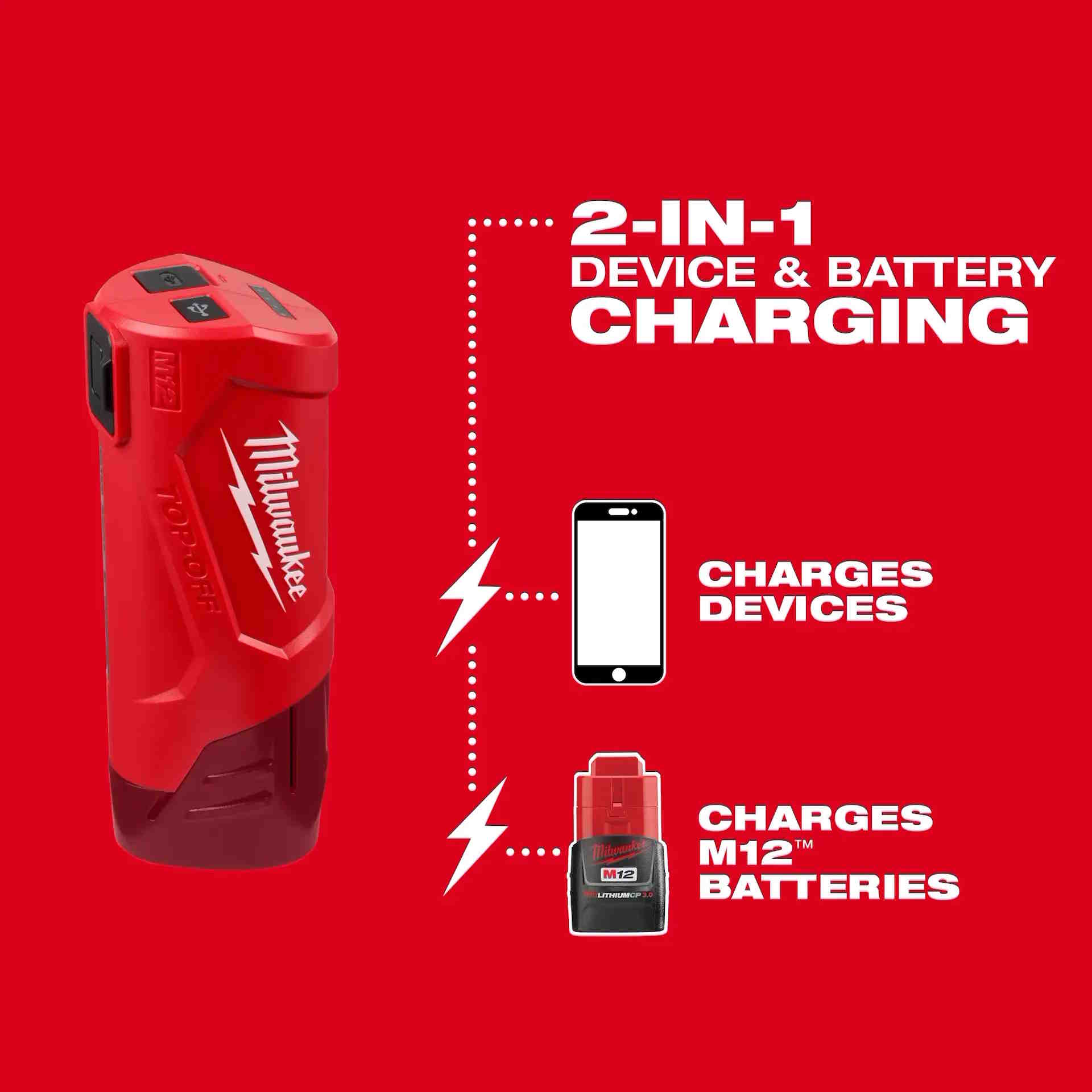 MILWAUKEE 48-59-1211 M12 TOP OFF Power Supply and Charger - Image 4