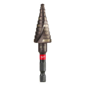 MILWAUKEE 48-89-9243 Shockwave Step Drill Bit (3/16"-3/4") #3, 1/4" Hex Shank