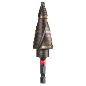 MILWAUKEE 48-89-9248 Shockwave Step Drill Bit (3/16"-1") #8, 1/4" Hex Shank