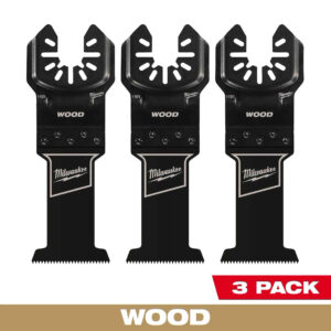 MILWAUKEE 1-3/8” High Carbon Steel Wood Universal Fit Oscillating Multi-Tool 3PK