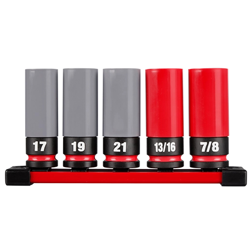 MILWAUKEE 49-66-7831 Impact 1/2 Drive SAE & Metric 5PC Lug Nut Wheel Socket Set - Image 2