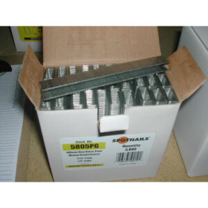 SPOTNAILS 5812PG Staples 18ga 5/16" Crown x 1-1/2" Leg, Galv,  5M/bx