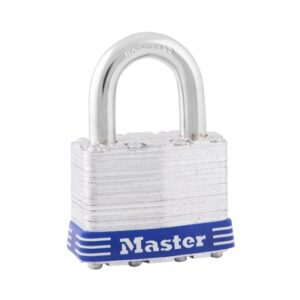 MASTER 6402457 Laminated Padlock w/ Two Keys 9/32" x 3/4" x 5/8" 3D