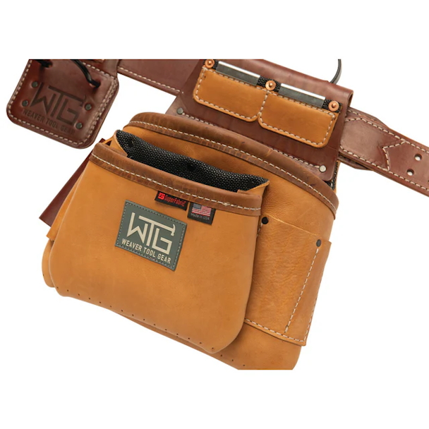 WEAVER LEATHER 85200-65-01 Leather Super Framer Tool Belt (L/XL 40"-52") BROWN - Image 5