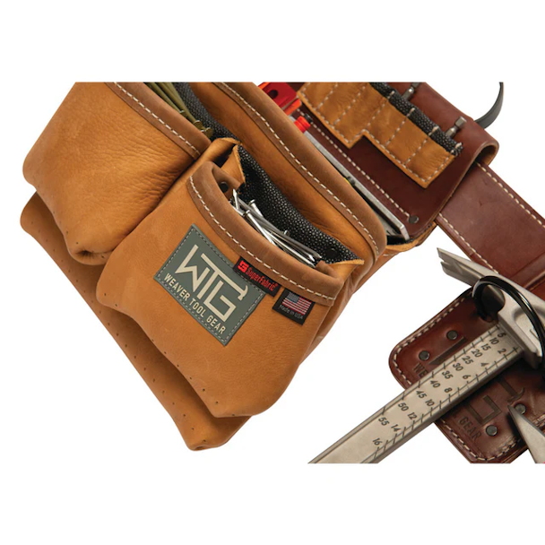 WEAVER LEATHER 85200-65-01 Leather Super Framer Tool Belt (L/XL 40"-52") BROWN - Image 6