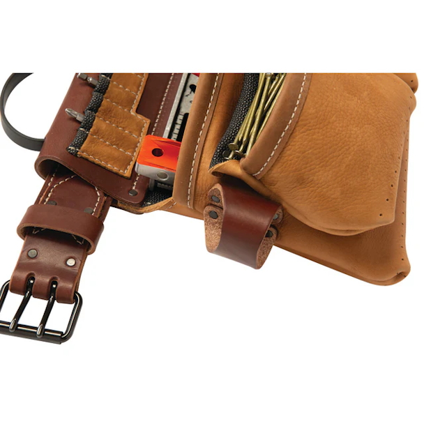 WEAVER LEATHER 85200-65-01 Leather Super Framer Tool Belt (L/XL 40"-52") BROWN - Image 10